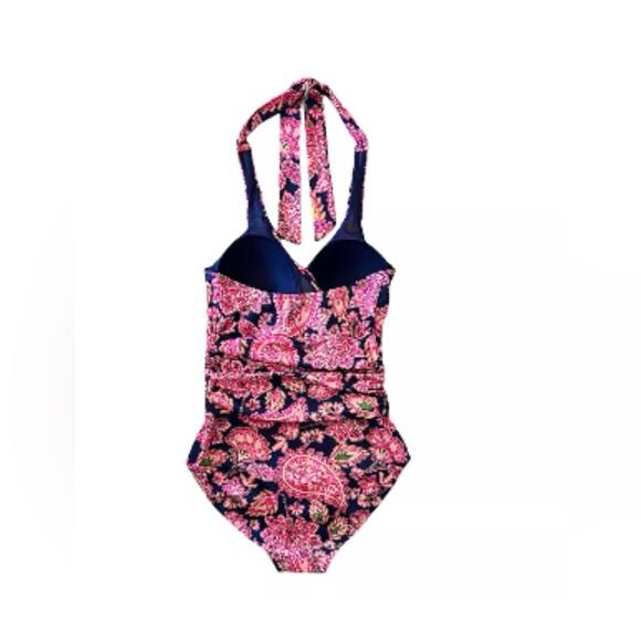 🆕 Boden Levanzo Ruched Halter One Piece Swimsuit
Size 4R Navy, Paisley Terrace🆕 - Picture 3 of 10
